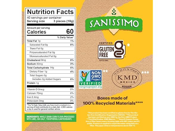 Sanissimo Salmas Salted, 40 packs of 3 Crackers