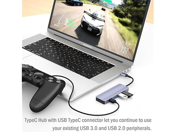 sunshot USB C Hub 4 Ports, Portable USB