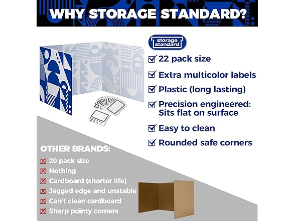 Storage Standard 22-Pack Desk Dividers