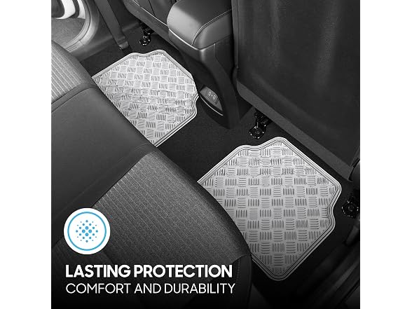 BDK Metallic Chrome Car Floor Mats