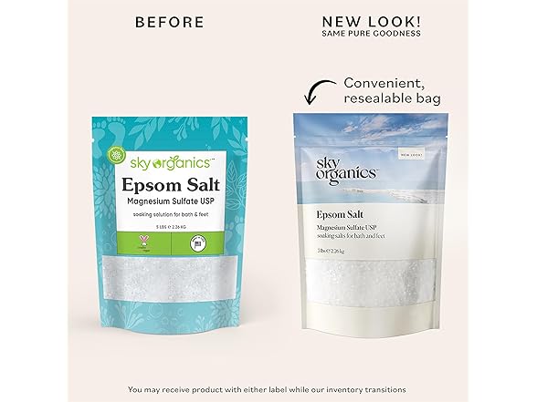 Sky Organics Epsom Salt Bath Soak 5lbs