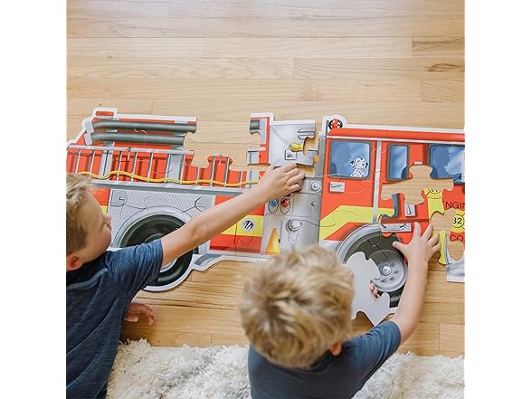 MELISSA & DOUG FLOOR PUZZLE GIANT FIRE TRUCK