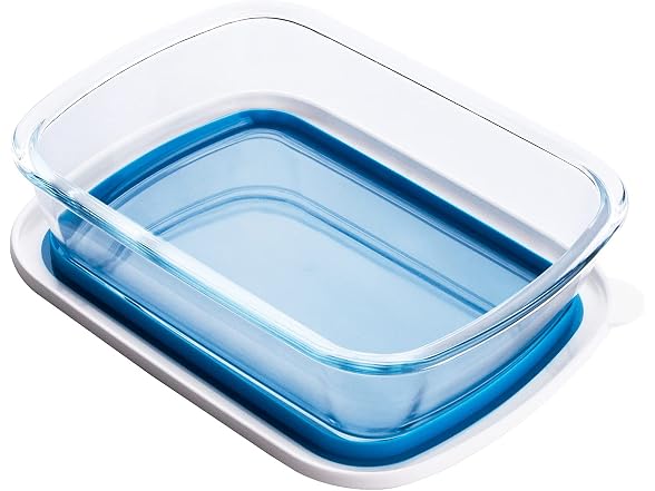 Glass Container with Plastic lid (3-Quart Rectangular)