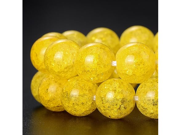 RUBYCA Round Crackle Druk Czech Crystal Pressed Beads