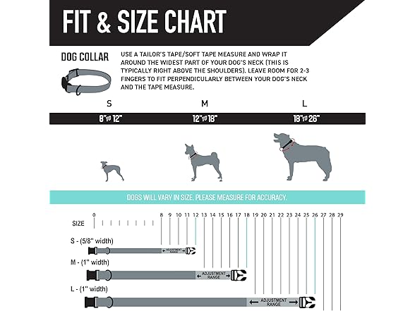 Wolfgang Heavy Duty, Adjustable Wide Venture Dog Collar