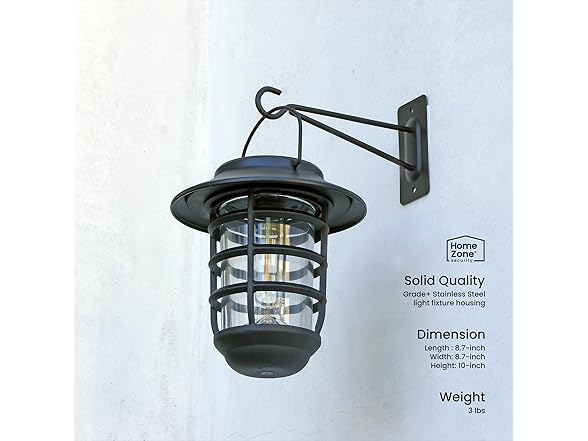 Home Zone Security 2 Packs Solar Wall Hanging Lights