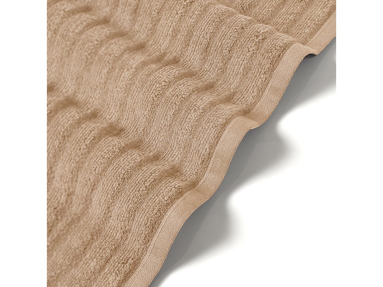 Bibb Home 4PCWAVTOW 4 Pk Ribbed Egyptian Cotton Towel S
