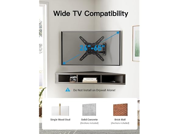 Pipishell Full Motion TV Wall Mount
