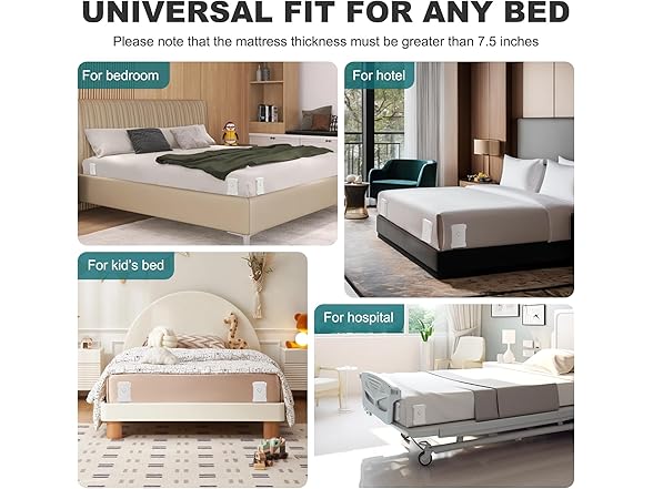 Bed Sheet Holders for Corners, White
