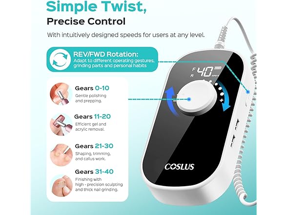 COSLUS E51 Electric Nail Drill