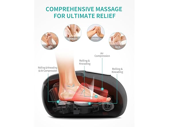 Nekteck Shiatsu Foot Massager with Air Compression