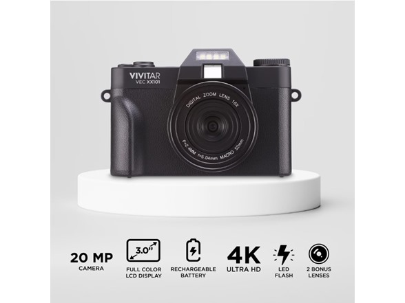 Vivitar 4K 3" LED Display Digital Camera (Refurbished)