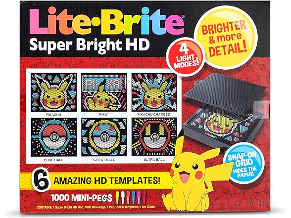 Lite Brite Super Bright HD, Pokemon Edition