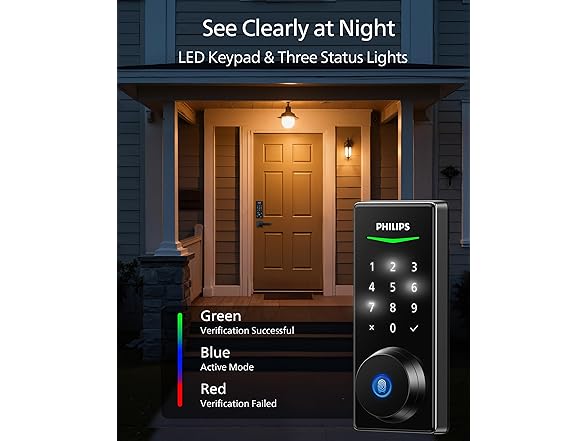Philips DDL210X Fingerprint Keyless Entry Door Lock Matt B