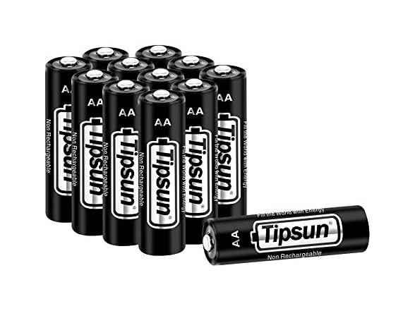 (12 PACK) Tipsun AA 2900mAh Lithium Batteries