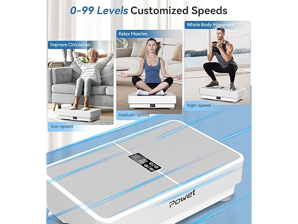 POWET W0893 Vibration Plate Exercise Machine 2