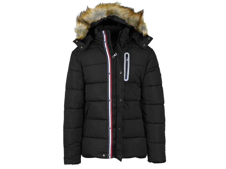 Mens Heavy Tech Puffer Jacket w/ Hood