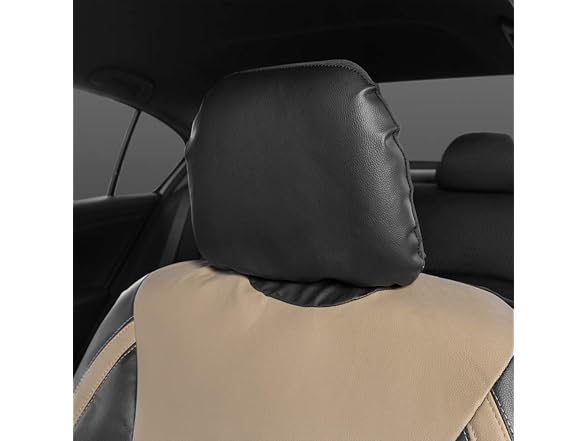 Motor Trend Motor Trend Beige Faux Leather Car Covers for Fr