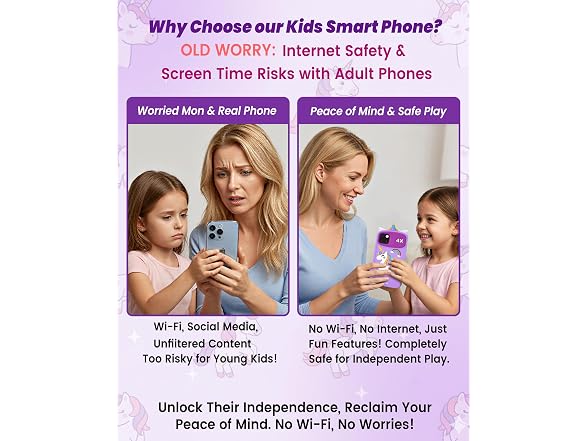 Kids Smart Phone for Girls 3-12 Years