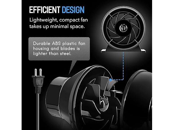 iPower 4 Inch 195 CFM Inline Fan Air Carbon Filter with Hook