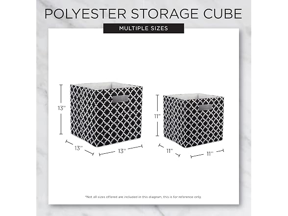 Polyester Cube Storage Collection Collapsible Hard Sided Bin