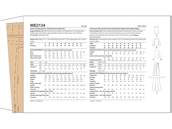 Know Me Misses' Trouser and Top Sewing Pattern