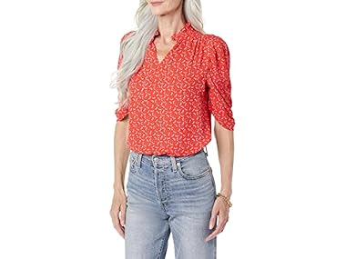 $4.99, Was $17.90, 72% Off! Amazon Essentials Women Half-Sleeve Blouse dealfomo