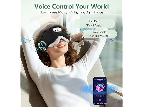Voice Control Bluetooth Sleep Mask