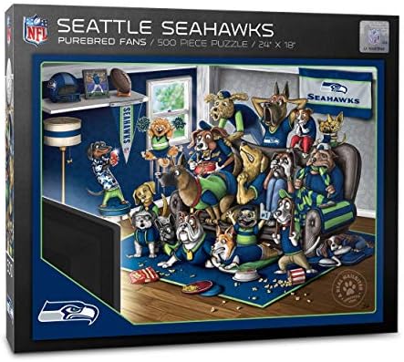 YouTheFan NFL Seattle Seahawks Purebred Fans 500pc Puzzle - A Real Nailbiter