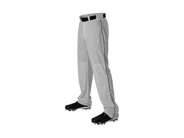 Alleson Athletic Men's Grey/Black Baseball Pant (S)