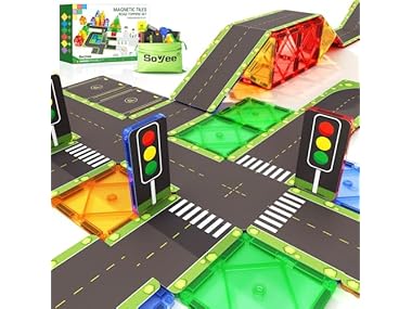 $16.99, Was $42.99, 60% Off! Magnetic Tiles Road Toppers Set dealfomo