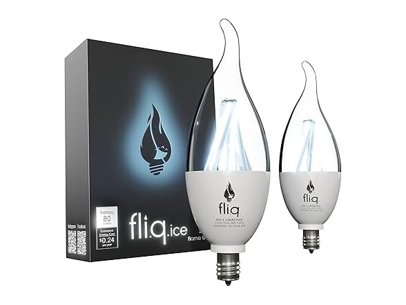 Fliq Fliq Ice | LED Flame Light Bulb | 2 Pac