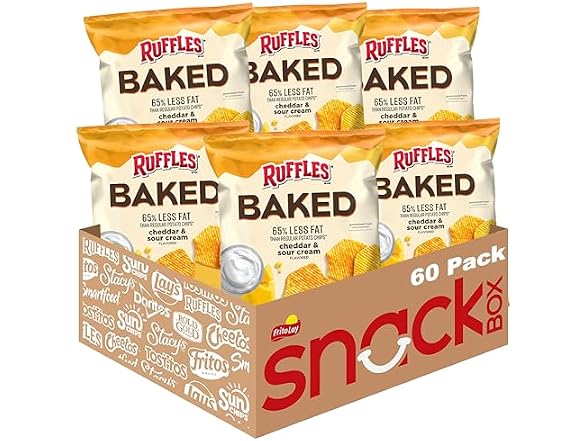 Baked Ruffles Cheddar and Sour Cream Pack of 60