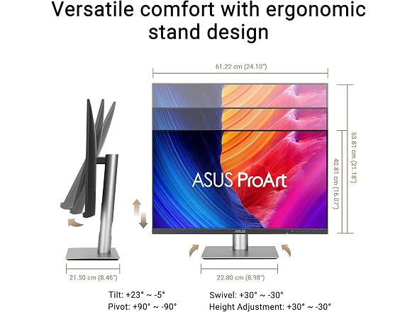 ASUS ProArt PA27JCV 27" 5K HDR IPS Professional Monitor