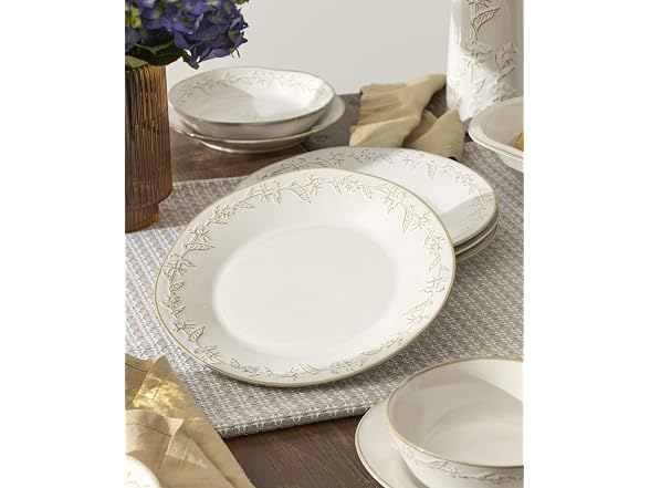Lenox Dinnerware Set, Homespun 12-Piece Set White