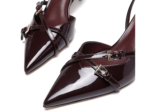 Women Red Slingback Heels