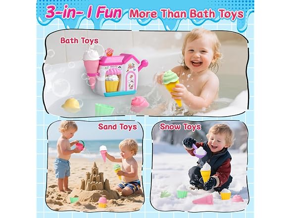 Bath Toys for Kids Ages 4-8 Ice Cream