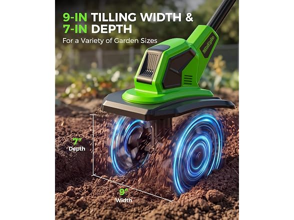 MiaEpic Cordless Tiller Cultivator