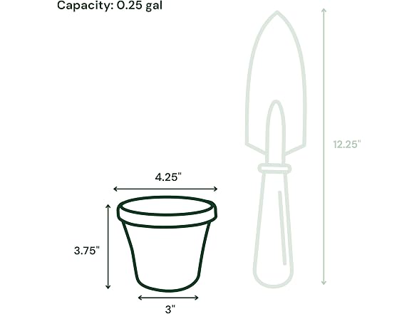 Bloem Terra Pot Planter 4in Living Green