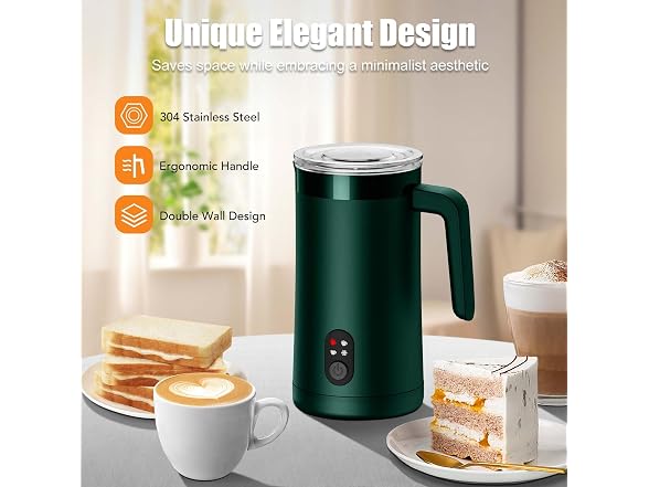 CookSwift Green 13.05oz Milk Frother