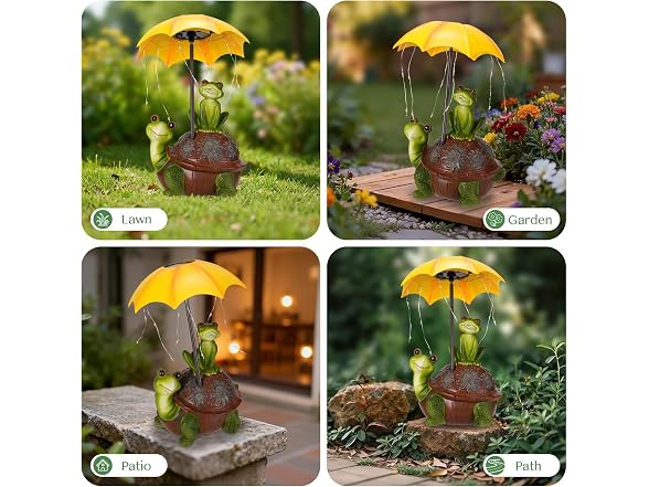 Paxato Solar Garden Statues Decor Turtle