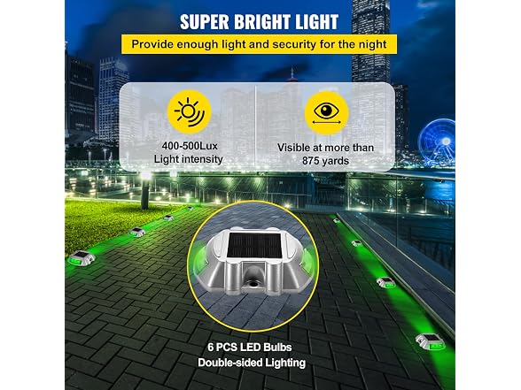 Driveway Lights, 8-Pack Solar Driveway Lights