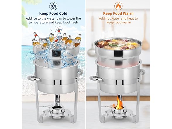 7QT Commercial-Grade Soup Chafer Set of 2