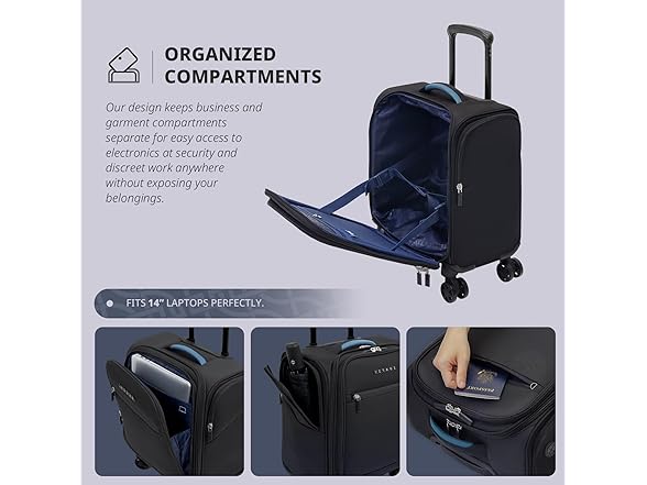 Verage Underseat Carry On Luggage with Wheels