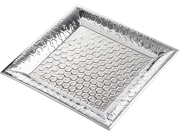 TableCraft 12843 Hive Collection Square Serving Tray