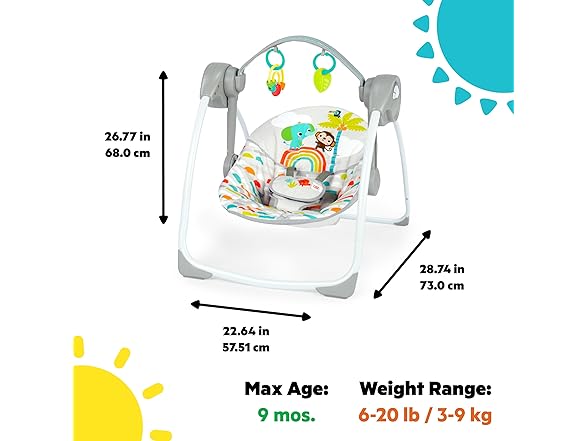 Portable Compact Automatic Baby Swing