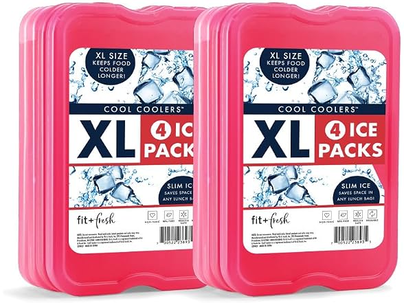 Cool Coolers by Fit + Fresh Slim Compact Reusable XL Ice Pack