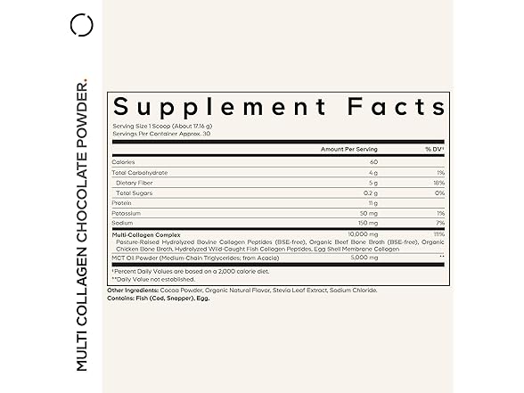 Codeage Multi Collagen Chocolate Protein