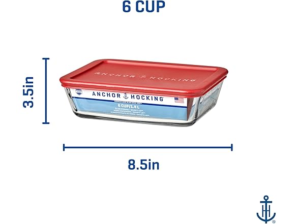 Anchor Hocking SnugFitTM Rectangular Food Containers