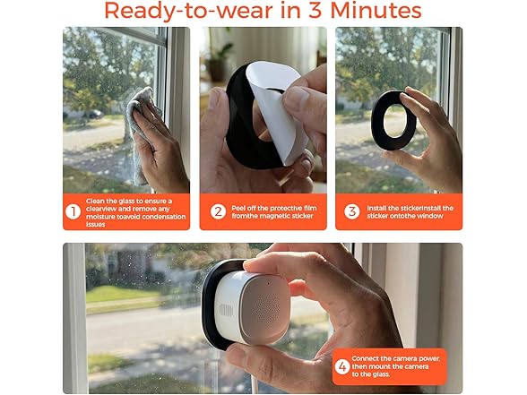 ELECCTV 4MP 2.5K Window Camera | 2.4 & 5GHz